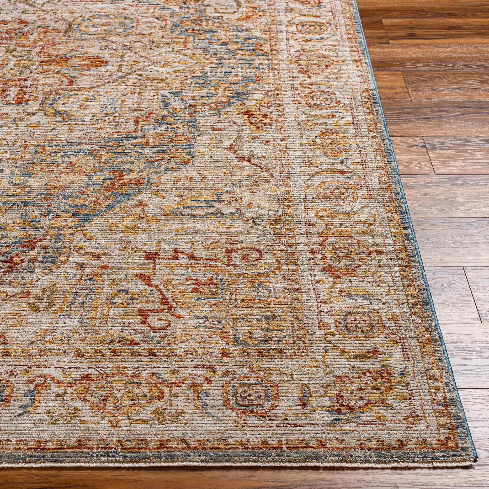 Cress Tan Rich Textured Traditional Rug by Boutique Rugs