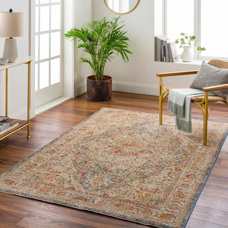Cress Tan Rich Textured Traditional Rug by Boutique Rugs