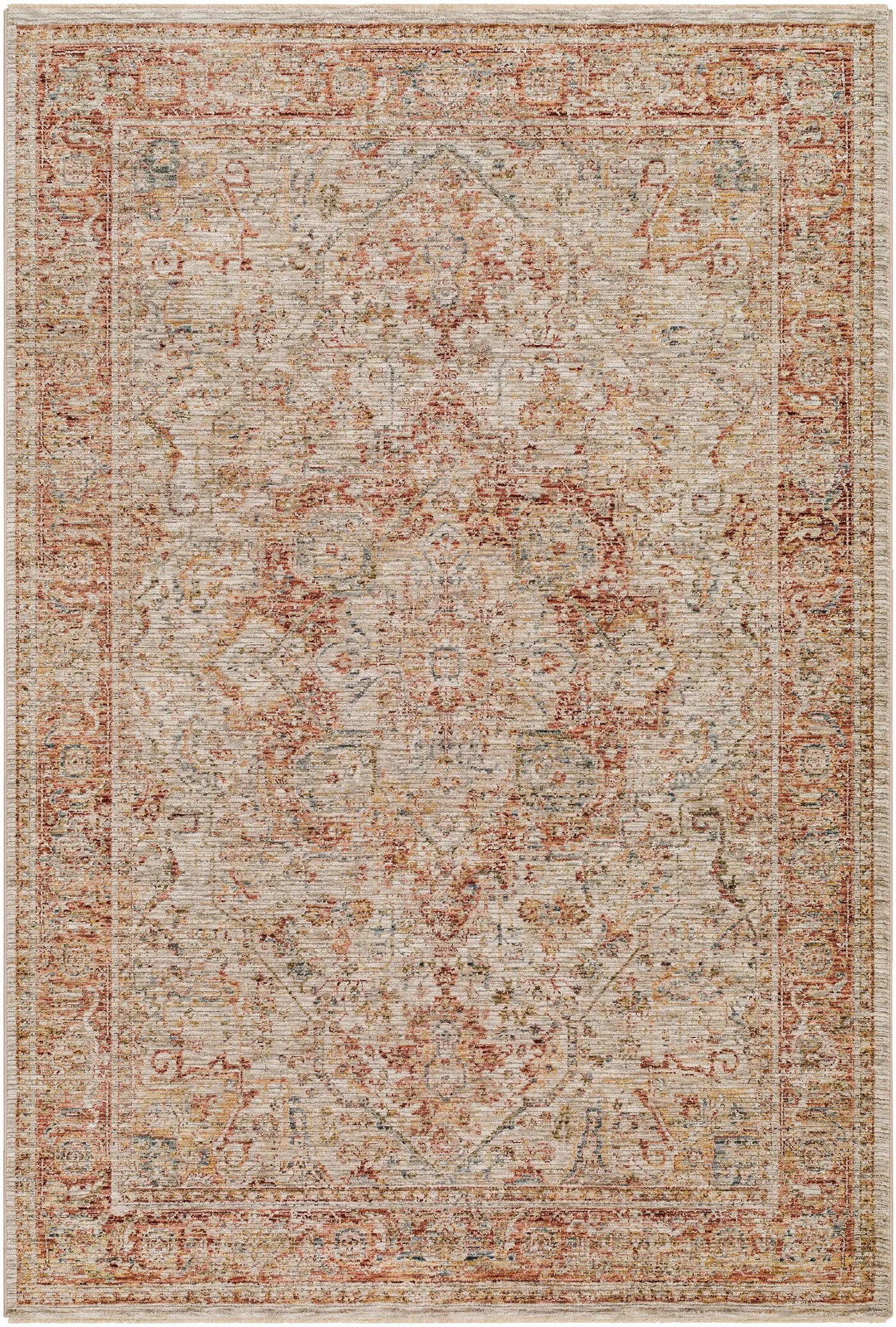 Cress Rust Rich Textured Traditional Rug by Boutique Rugs