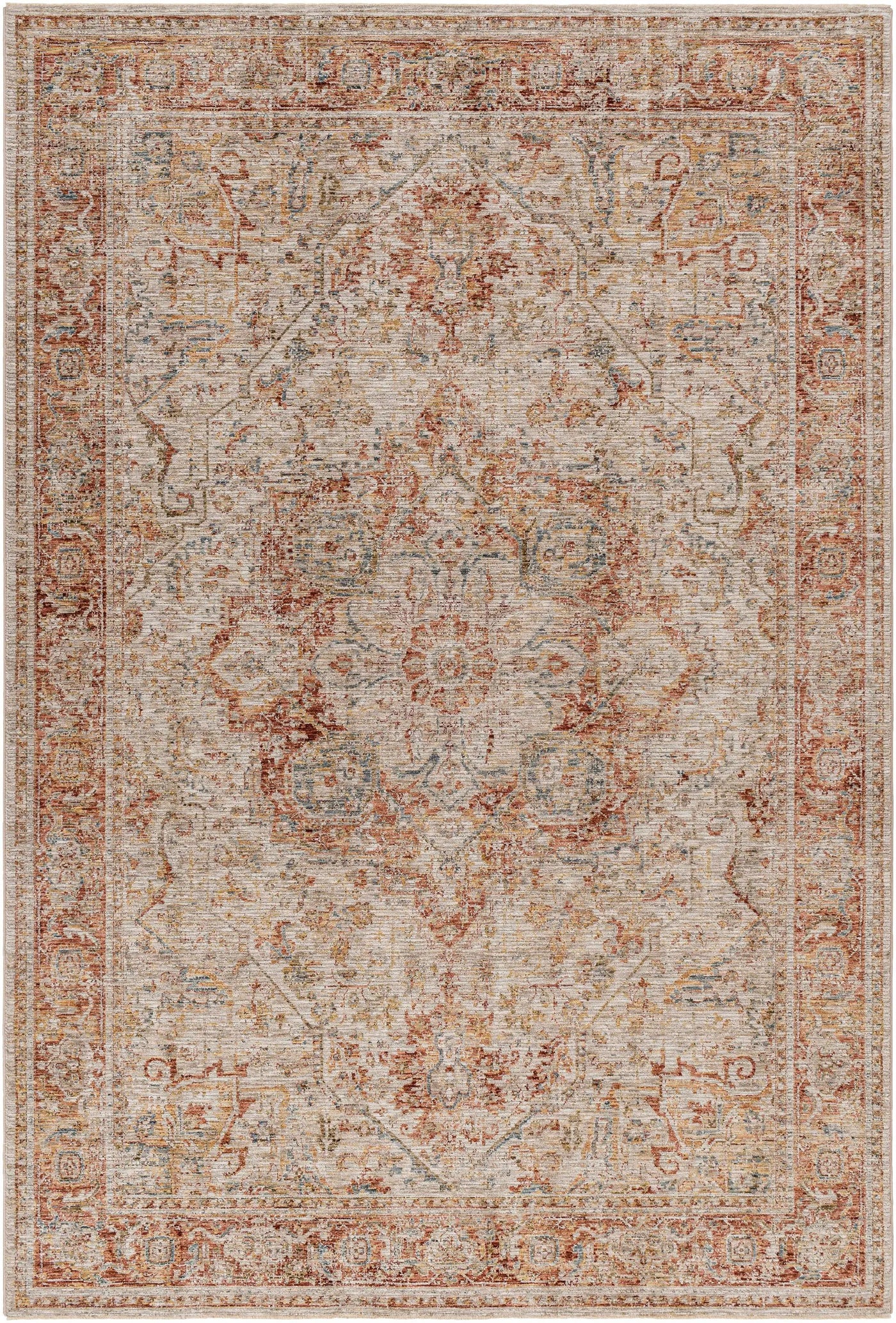 Cress Rust Rich Textured Traditional Rug by Boutique Rugs