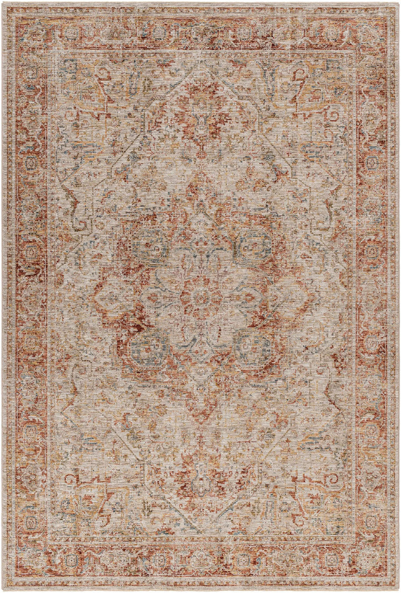 Cress Rust Rich Textured Traditional Rug by Boutique Rugs