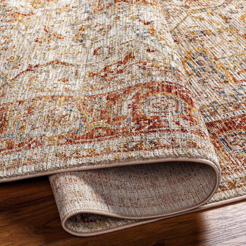 Cress Rust Rich Textured Traditional Rug by Boutique Rugs