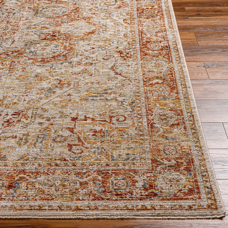 Cress Rust Rich Textured Traditional Rug by Boutique Rugs