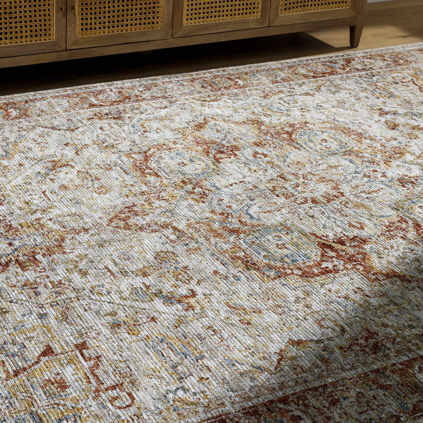Cress Rust Rich Textured Traditional Rug by Boutique Rugs