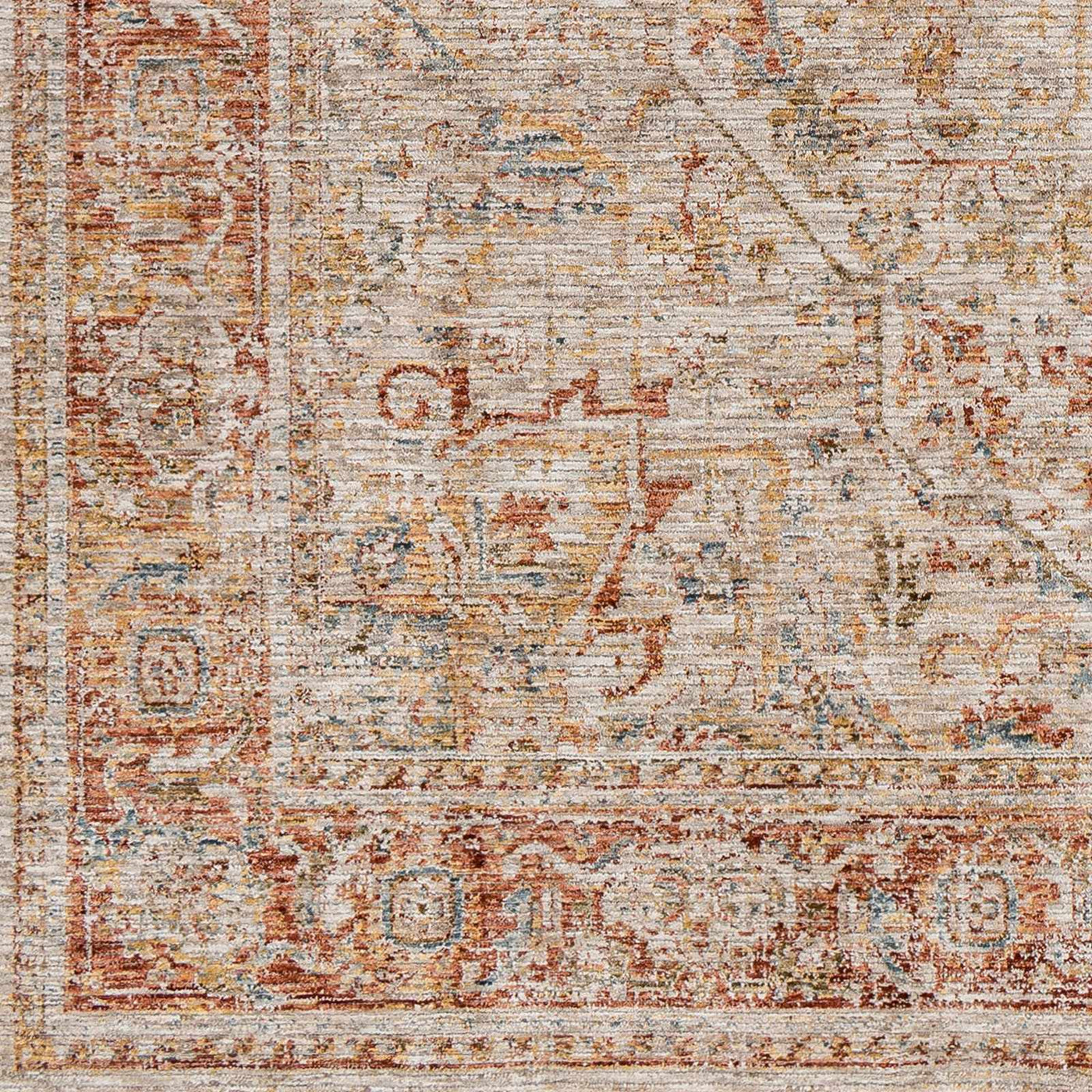 Cress Rust Rich Textured Traditional Rug by Boutique Rugs