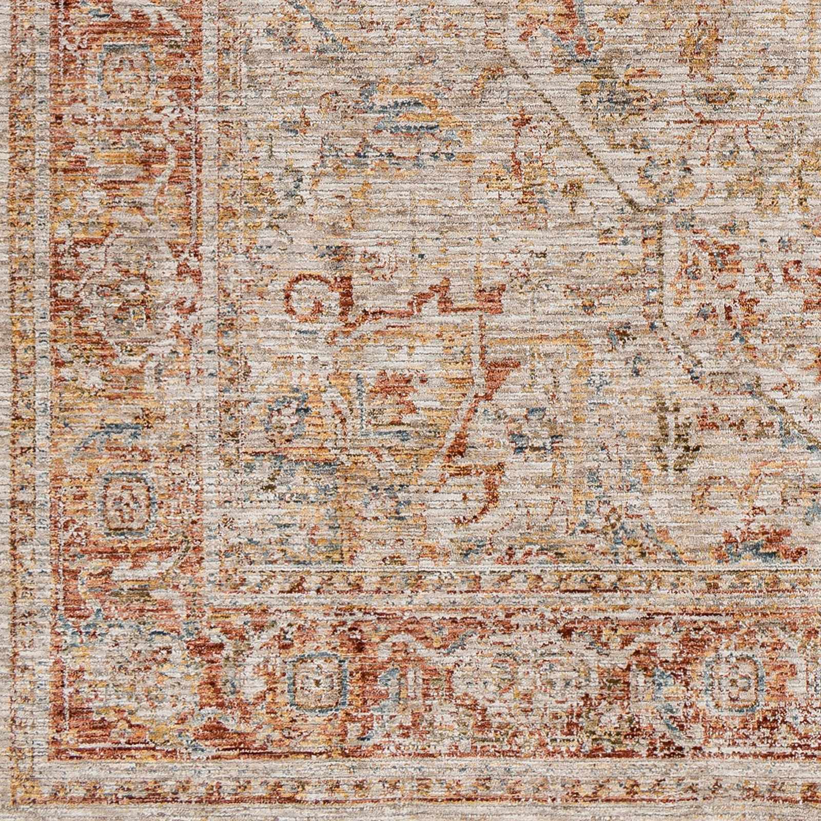 Cress Rust Rich Textured Traditional Rug by Boutique Rugs