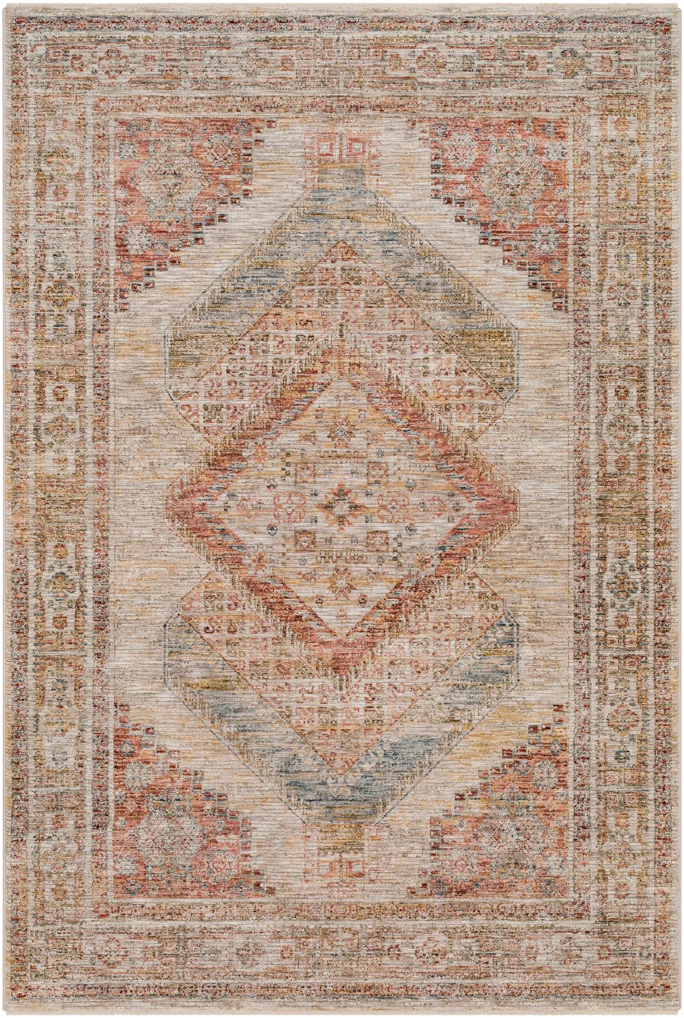Moya Tan Rich Textured Traditional Rug by Boutique Rugs