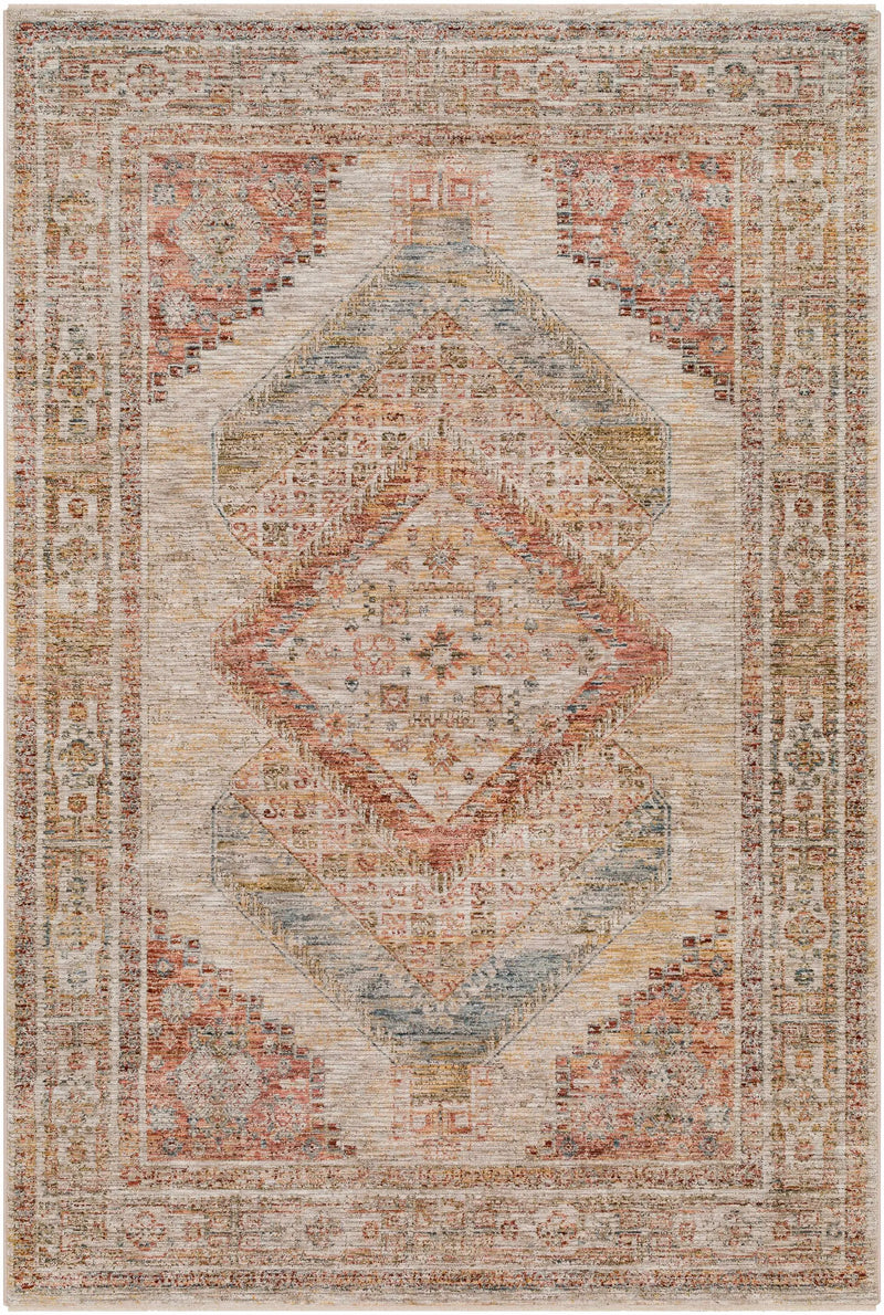 Moya Tan Rich Textured Traditional Rug by Boutique Rugs