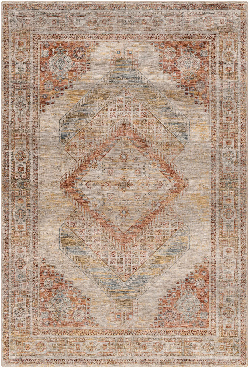 Moya Tan Rich Textured Traditional Rug by Boutique Rugs