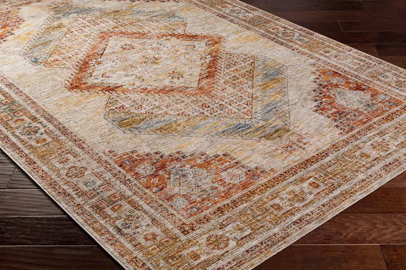 Moya Tan Rich Textured Traditional Rug by Boutique Rugs