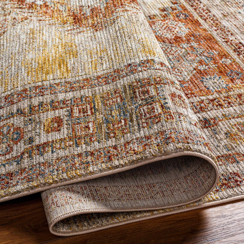 Moya Tan Rich Textured Traditional Rug by Boutique Rugs
