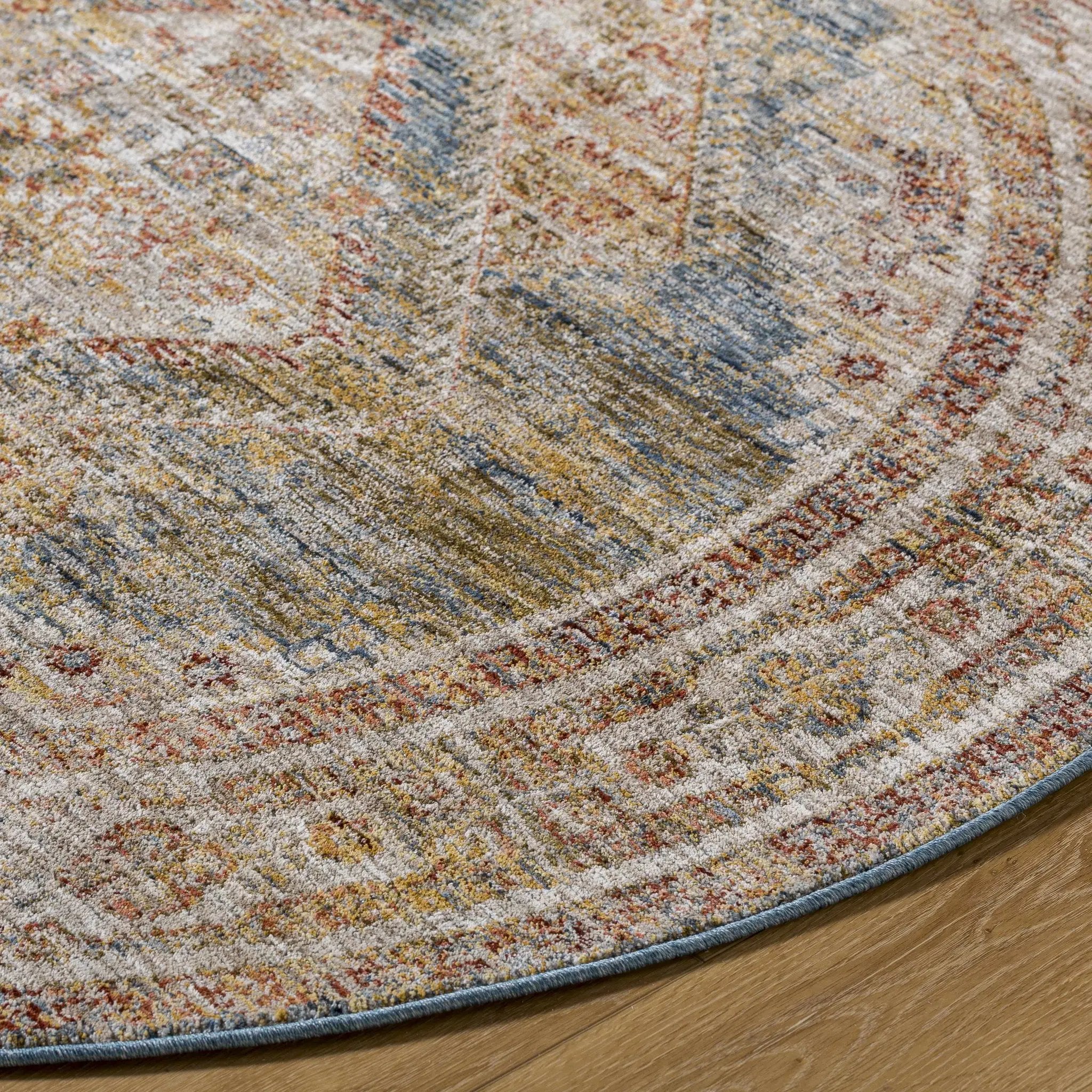 Moya Tan Rich Textured Traditional Rug by Boutique Rugs