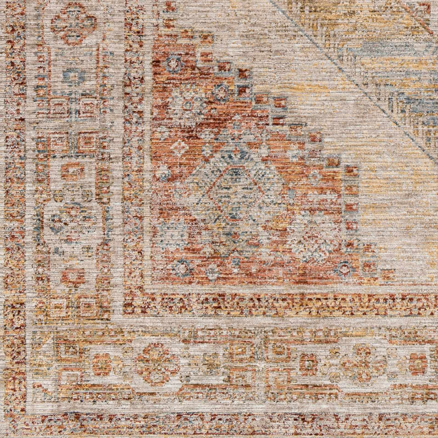 Moya Tan Rich Textured Traditional Rug by Boutique Rugs