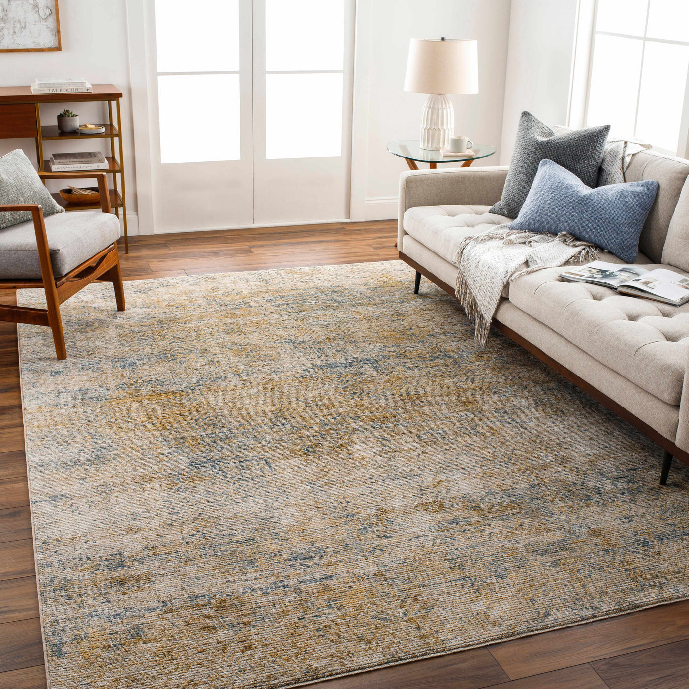 Sava Tan Rich Textured Rug - Clearance by Boutique Rugs