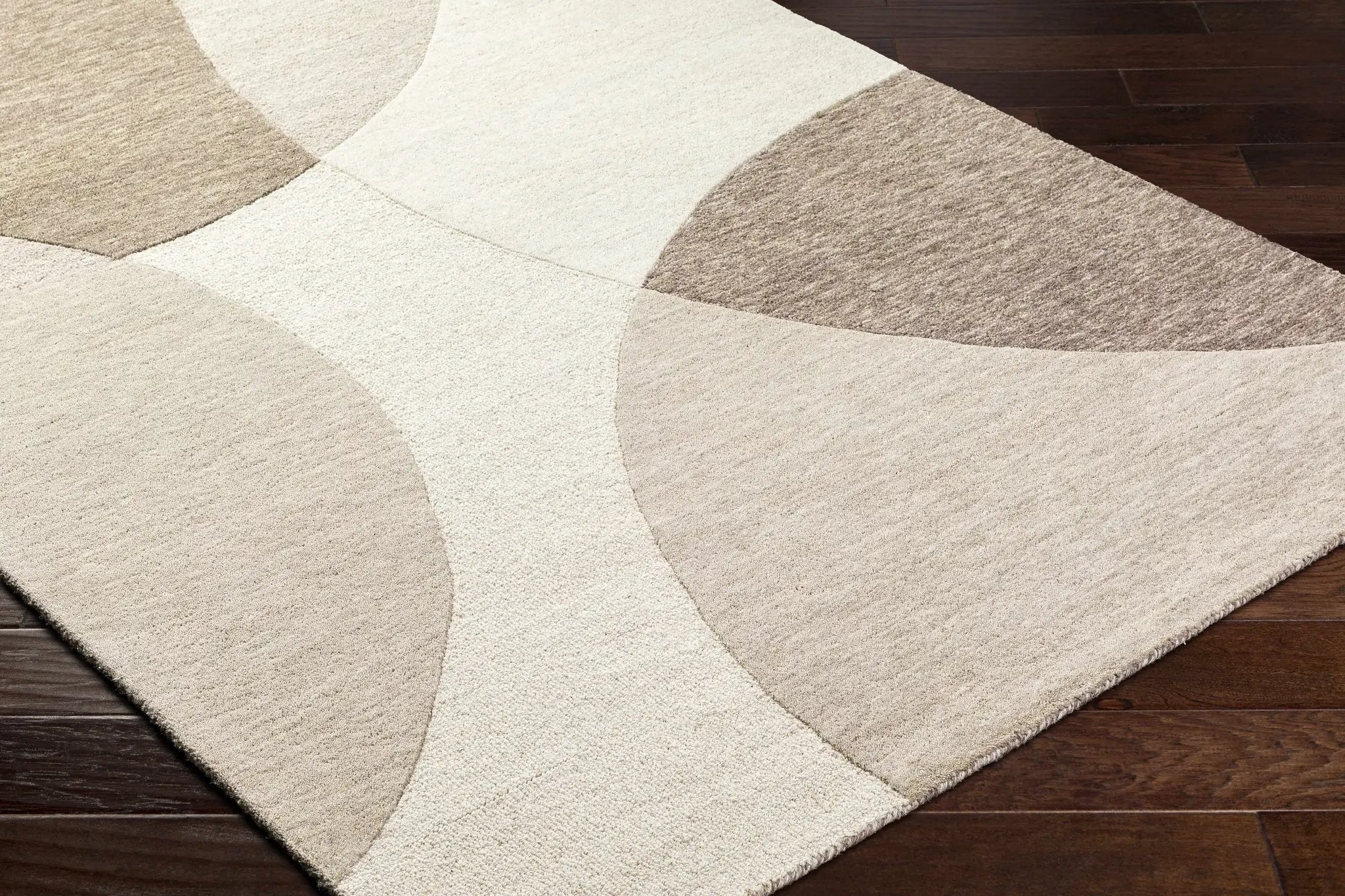 Cassiopeia Dark Brown & Beige Area Rug - Clearance by Boutique Rugs