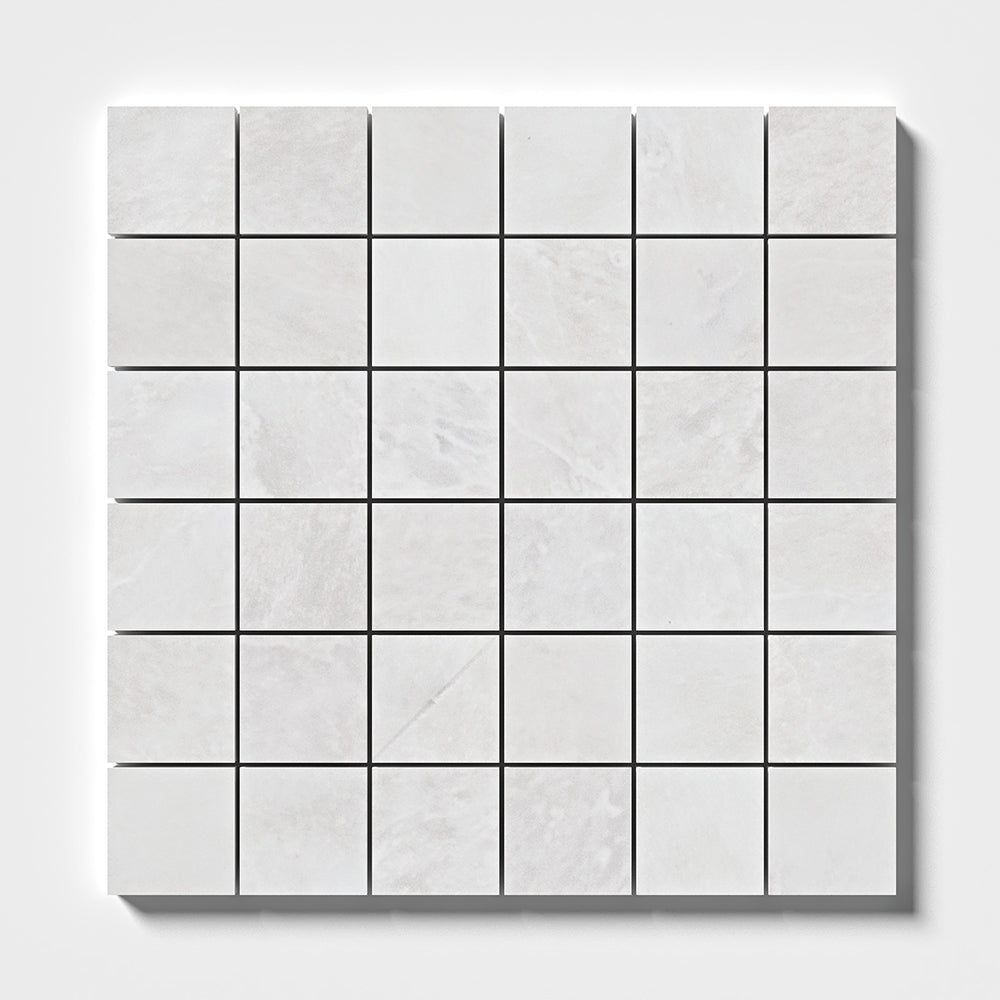 Siberian White Honed 2x2 Marble Mosaics 12x12 Marble Honed 12x12 Mosaics