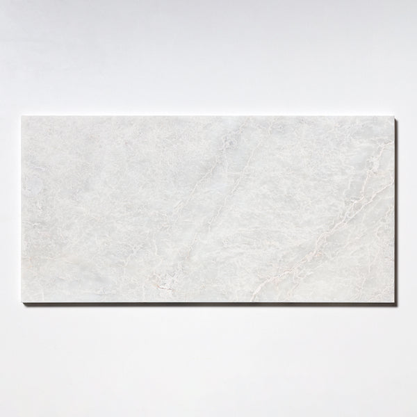 Siberian White Honed Marble Tiles 12x24
