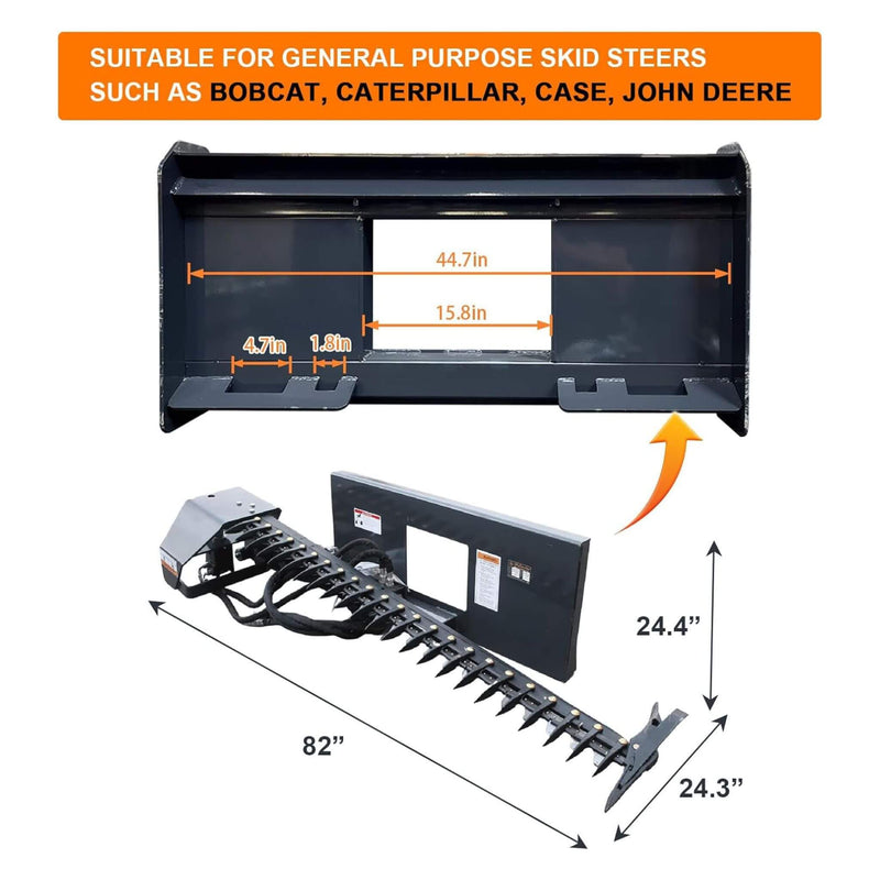 Heavy-Duty 72-Inch Sickle Bar Mower Skid Steer Loader Attachment (SAK81490) by SAKSBY WHOLESALE