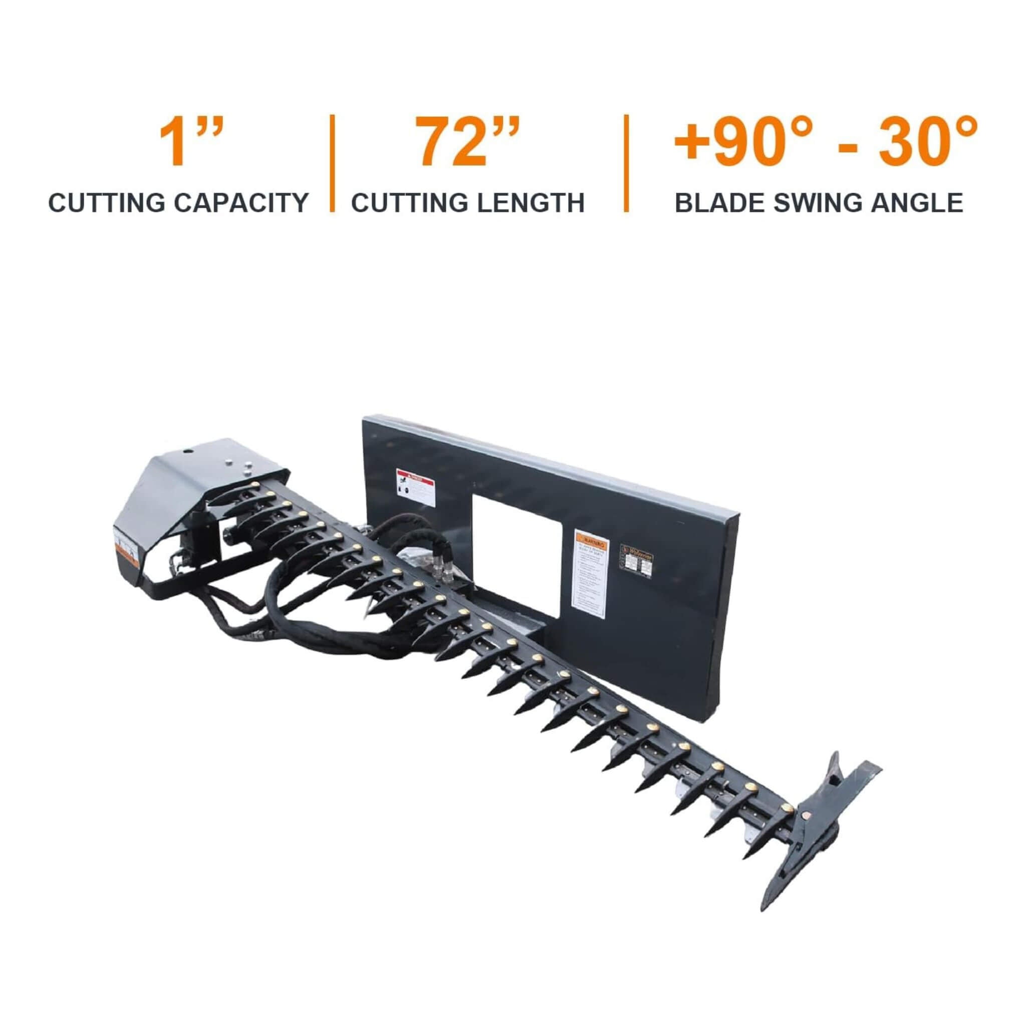 Heavy-Duty 72-Inch Sickle Bar Mower Skid Steer Loader Attachment (SAK81490) by SAKSBY WHOLESALE