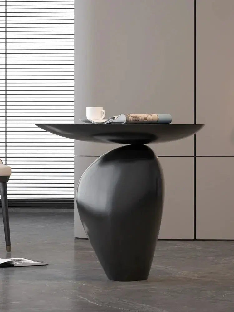 Side Table - Cobblestone Wooden Small by House Of Avana