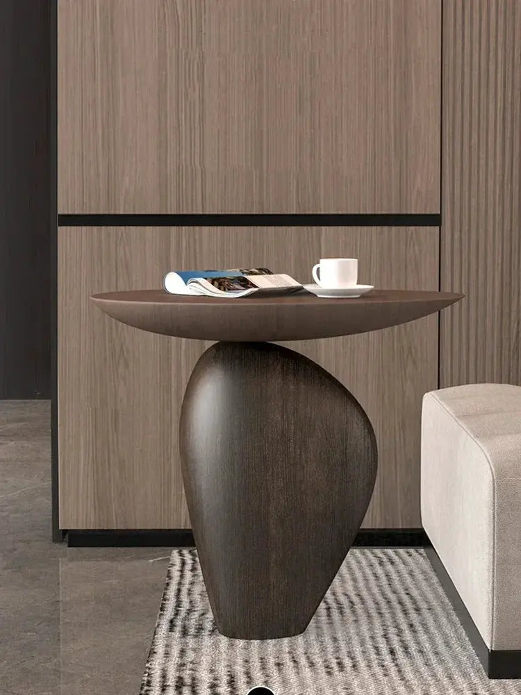 Side Table - Cobblestone Wooden Small by House Of Avana