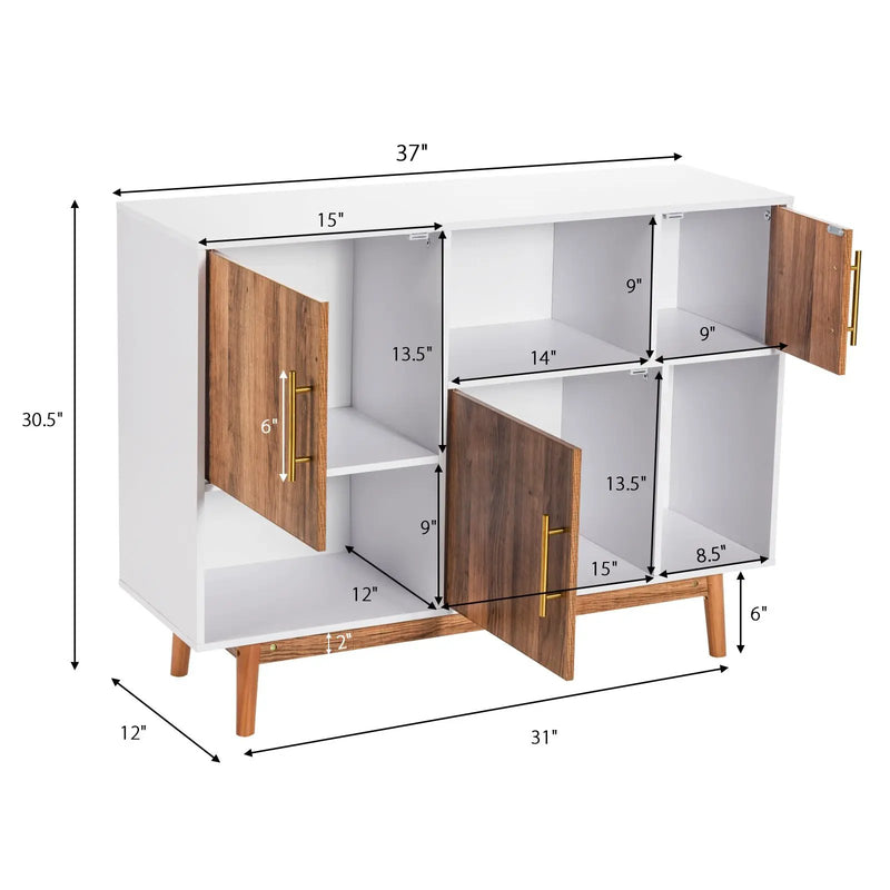 Sideboard Storage Cabinet with Storage Compartments by DirectDeals