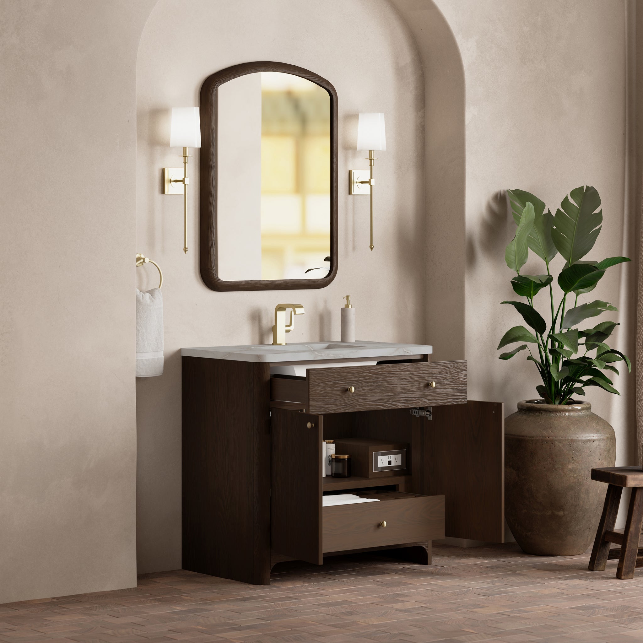 James Martin Gracyn 36" Single Bathroom Vanity, Sable, view 40