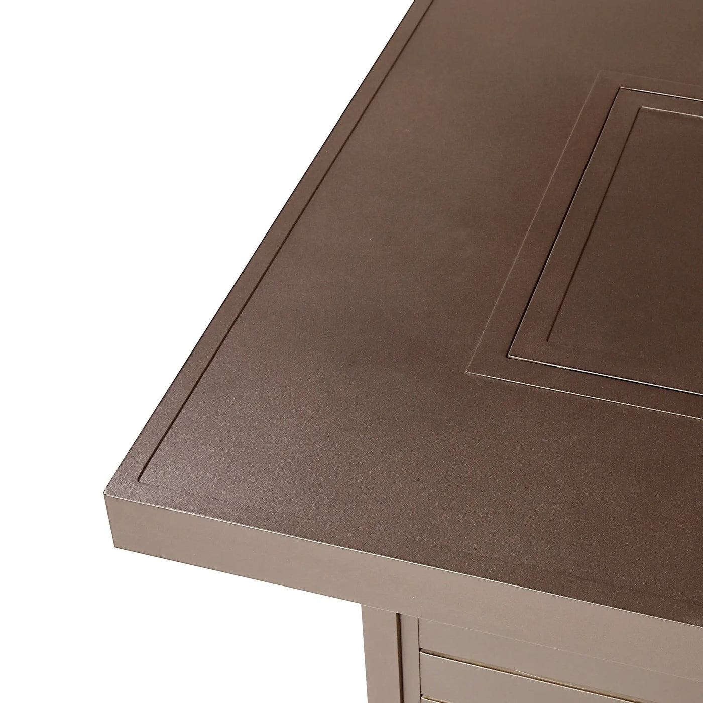Aluminum 48-in Rectangular Propane Fire Table, Beads, Covers and Lid by Sharicks