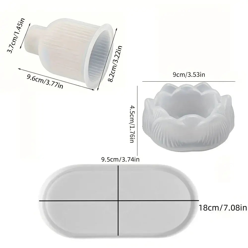Silicone Mold - 3D Lotus Candle by House Of Avana
