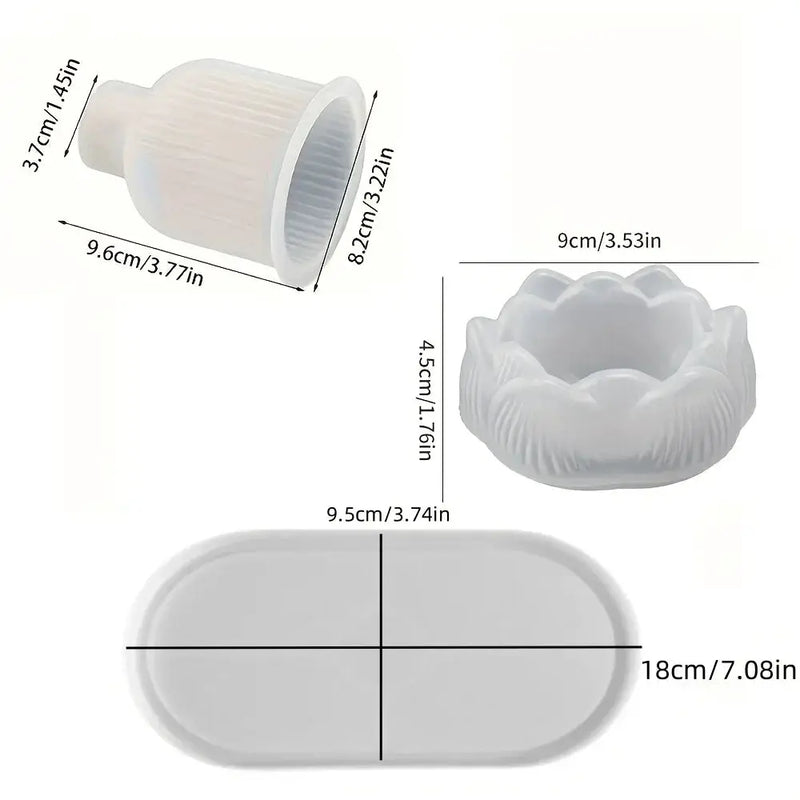 Silicone Mold - 3D Lotus Candle by House Of Avana