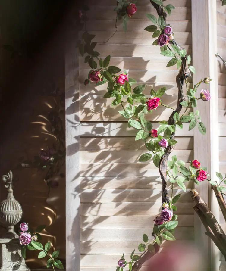 Artificial Silk Rose Vine 57" Long by RusticReach
