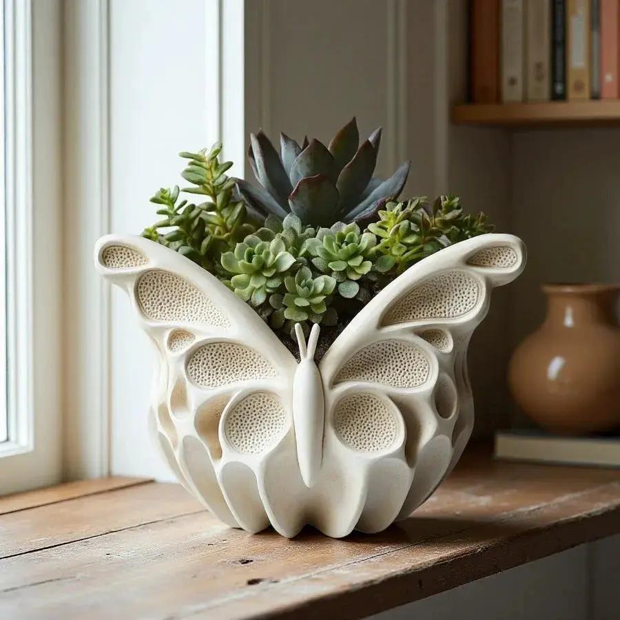 SilkyCast Butterfly Candle Making Mold - Reusable Silicone Mold for DIY Epoxy Resin, Plaster & Clay Crafts, Multi-Purpose for Succulent Planters, Pen Holders & Candle Diffusers - Easy Release Floral Wing Design, Butterfly Dec by House Of Avana