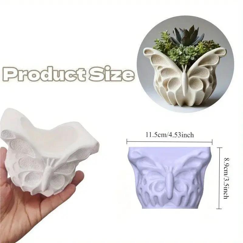 SilkyCast Butterfly Candle Making Mold - Reusable Silicone Mold for DIY Epoxy Resin, Plaster & Clay Crafts, Multi-Purpose for Succulent Planters, Pen Holders & Candle Diffusers - Easy Release Floral Wing Design, Butterfly Dec by House Of Avana