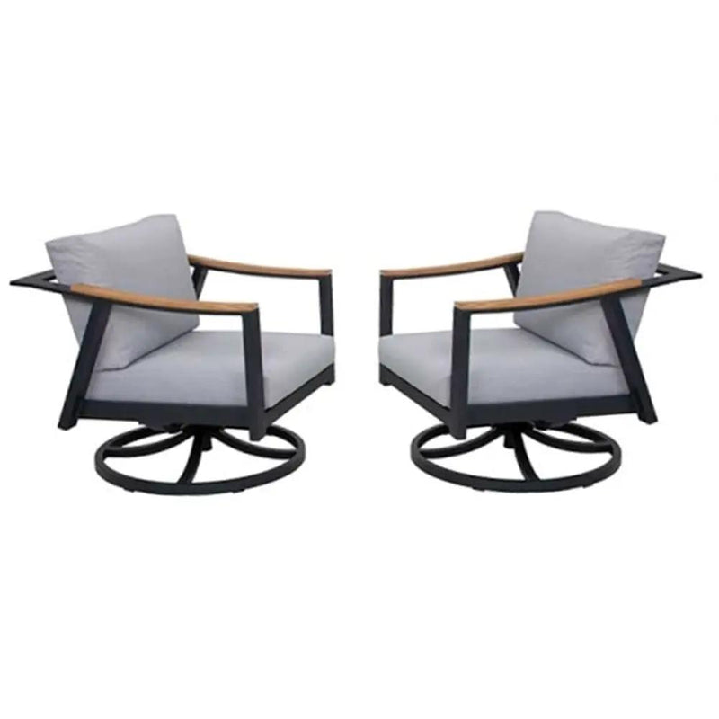 2 Nova Aluminum Swivel Rocking Chair by Outdoor-USA®
