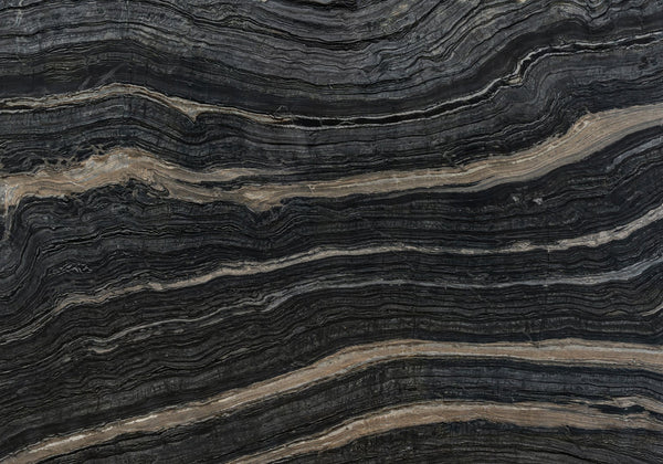 Silver Brown Wave Polished Marble Slab Random 3/4