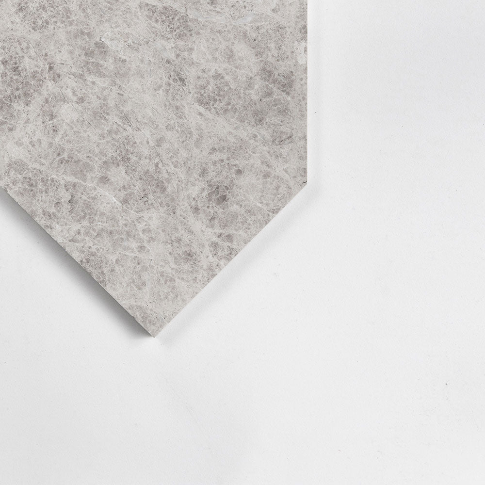 Silver Mystique Honed Large Hexagon Marble Tiles 6x12 Marble 6x12 Tiles — 1