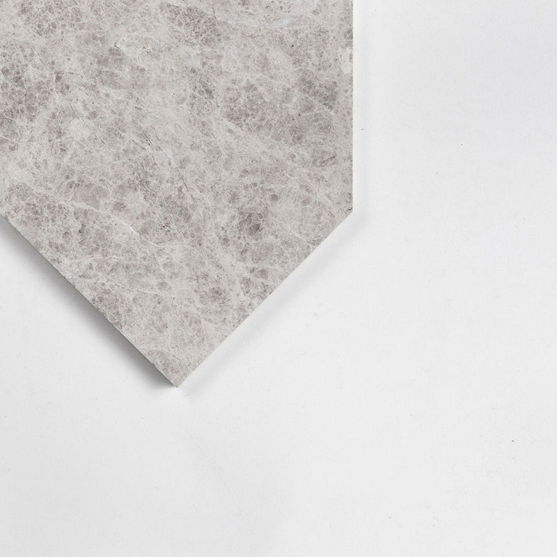 Silver Mystique Honed Large Hexagon Marble Tiles 6x12 Marble 6x12 Tiles — 1