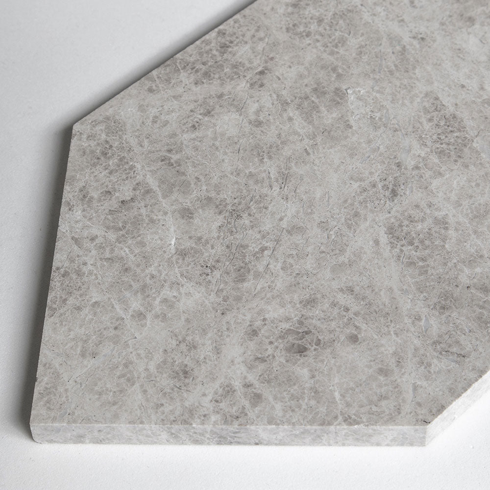 Silver Mystique Honed Large Hexagon Marble Tiles 6x12 Marble 6x12 Tiles — 2