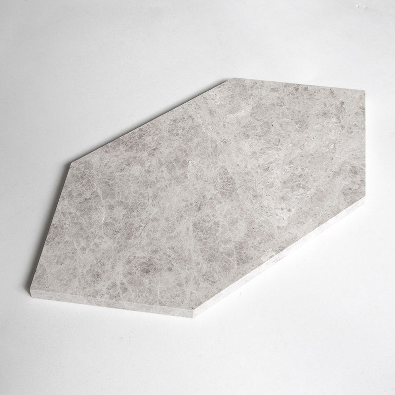 Silver Mystique Honed Large Hexagon Marble Tiles 6x12 Marble 6x12 Tiles — 3