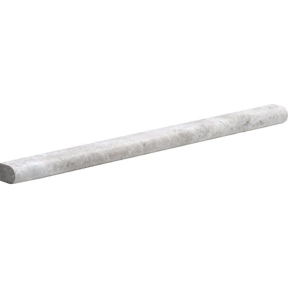 Silver Mystique Polished Pencil Liner Marble Moldings 1/2x12 Marble Polished 2x12 Moldings