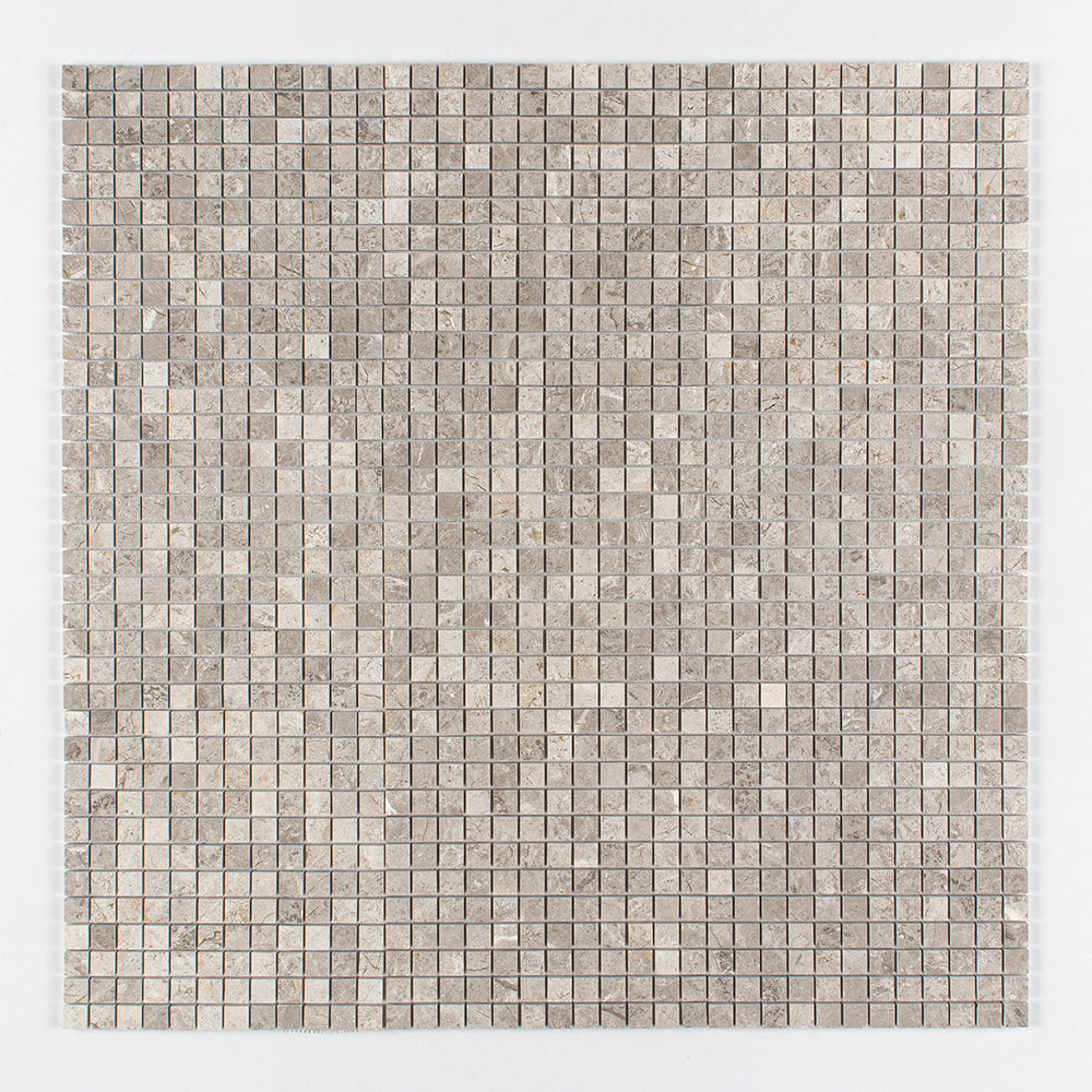 Silver Mystique Polished 1x1 Marble Mosaics 12x12 Marble Polished 12x12 Mosaics — 1