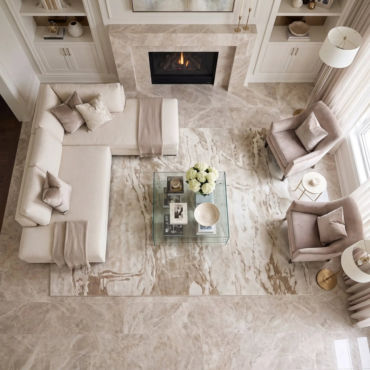 Silver Horizon Polished Marble Tiles 12x24, photo 3 of 7