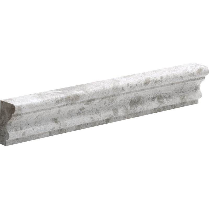 Silver Mystique Polished Andorra Marble Moldings 2x12 Marble Polished 2x12 Moldings