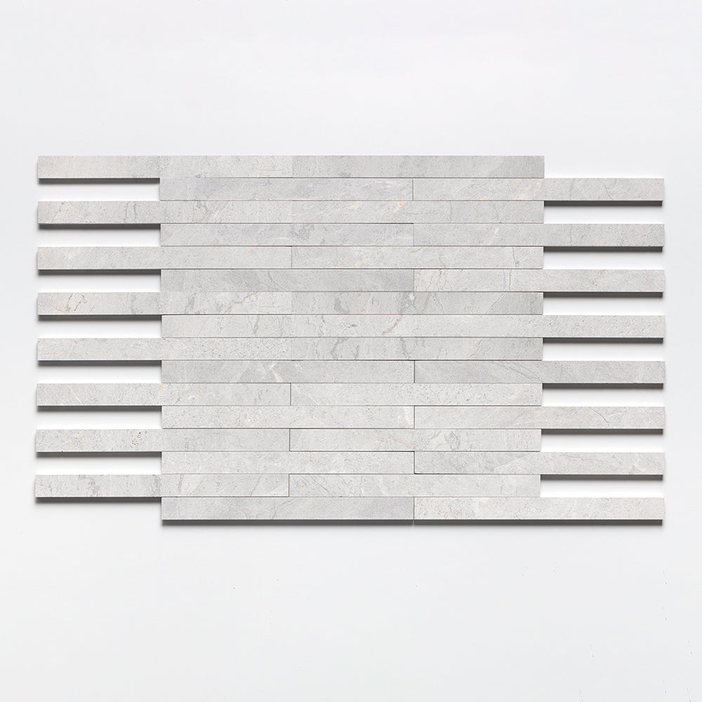 Silver Shadow Fine Textured Plank Marble Tiles 1 9/16x18 Marble Fine Textured 4x24 Tiles — 2