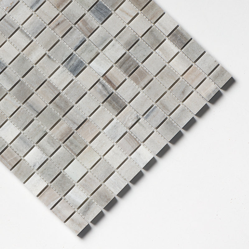 Silver Sky Honed 1x1 Marble Mosaics 12x12 Marble Honed 12x12 Mosaics — 3