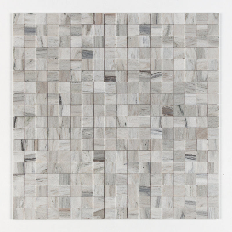 Silver Sky Honed 2x2 Marble Mosaics 12x12 Marble Honed 12x12 Mosaics — 1