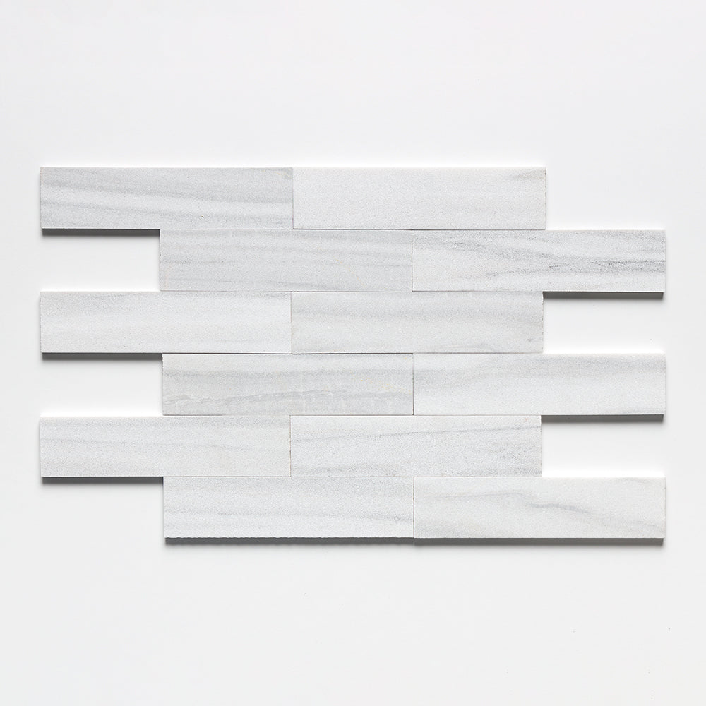 Silver Sky Fine Textured Subway Marble Tiles 3x12 Marble Fine Textured 3x12 Tiles — 1