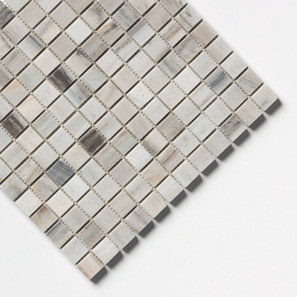 Silver Sky Polished 1x1 Marble Mosaics 12x12 Marble Polished 12x12 Mosaics — 3