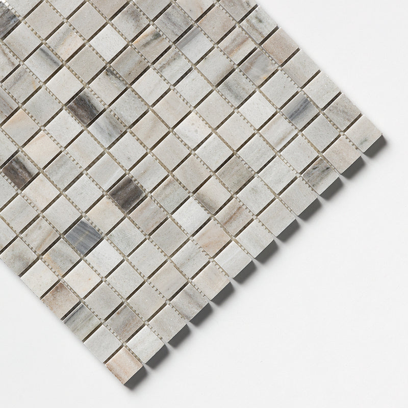 Silver Sky Polished 1x1 Marble Mosaics 12x12 Marble Polished 12x12 Mosaics — 3
