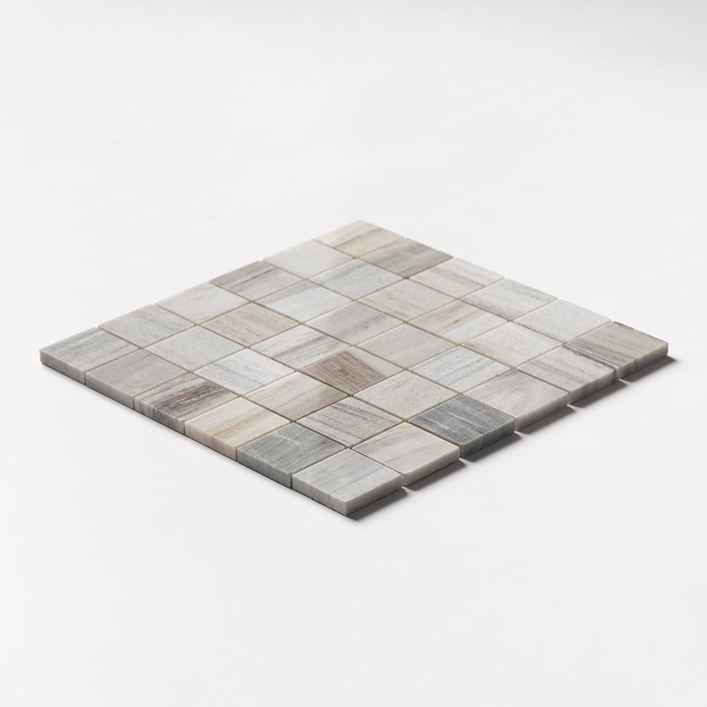 Silver Sky Polished 2x2 Marble Mosaics 12x12 Marble Polished 12x12 Mosaics — 2
